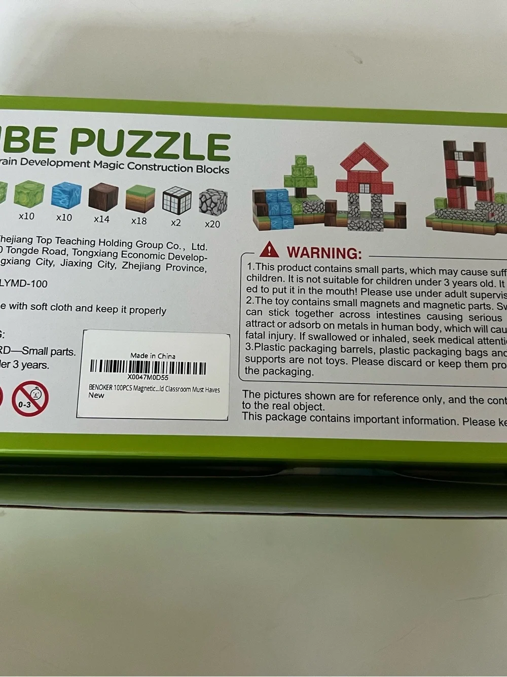100PCS Magnetic Blocks Build Magnet Forrest World Montessori Sensory Educational
